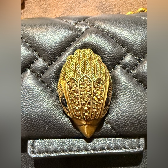 Kurt Geiger Black Mini Kensington Eagle Head Quilted Crossbody Shoulder Bag - Picture 12 of 16